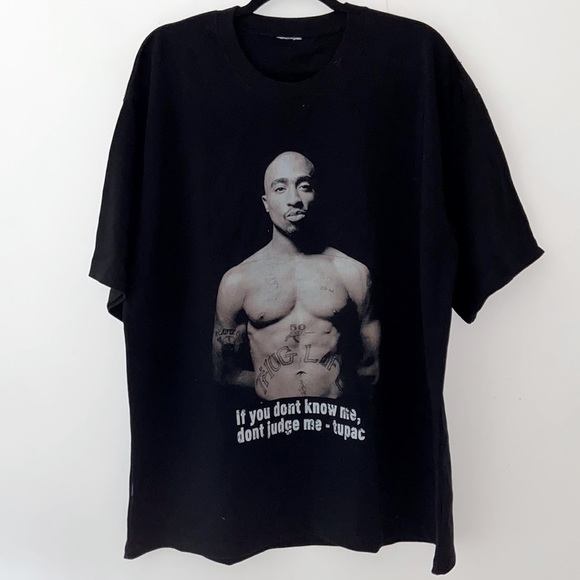Tupac Shakur Custom Made Merch Tee Designer Streetwear NWT UNI Sample Sale XL - Picture 1 of 6